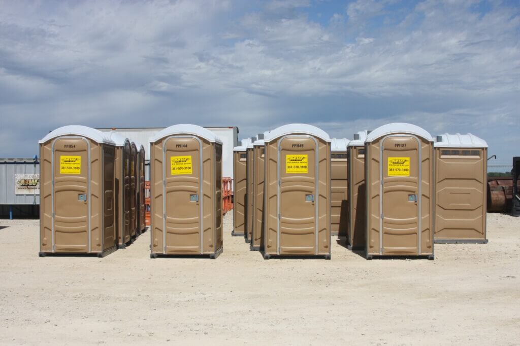 Portable restroom rentals by MW Rentals.